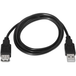 AISENS A101-0015 Cable USB 2.0 A/M - A/H 1.0M Negro