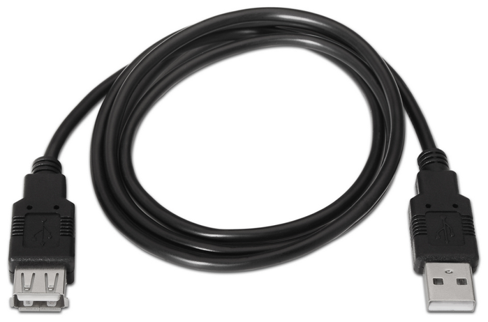 Aisens Cable de Extensión USB 2.0 Tipo A Macho a Tipo A Hembra 1,8m Negro Aisens Cable de Extensión USB 2.0 Tipo A Macho a Tipo A Hembra 1,8m Negro
