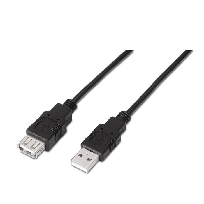 Aisens Cable de Extensión USB 2.0 Tipo A Macho a Tipo A Hembra 1,8m Negro Aisens Cable de Extensión USB 2.0 Tipo A Macho a Tipo A Hembra 1,8m Negro