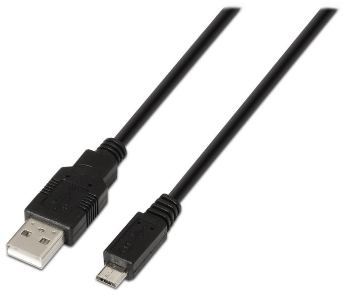 Aisens Cable USB 2.0 Tipo A a Micro USB B Negro 0,8m