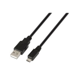 Aisens Cable USB 2.0 Tipo A a Micro USB B Negro 0,8m