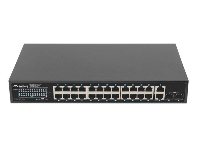 Lanberg RSGE-24P-2GE-2S-360 Switch 24 Puertos PoE+ 360W 2x SFP Lanberg RSGE-24P-2GE-2S-360 Switch 24 Puertos PoE+ 360W 2x SFP