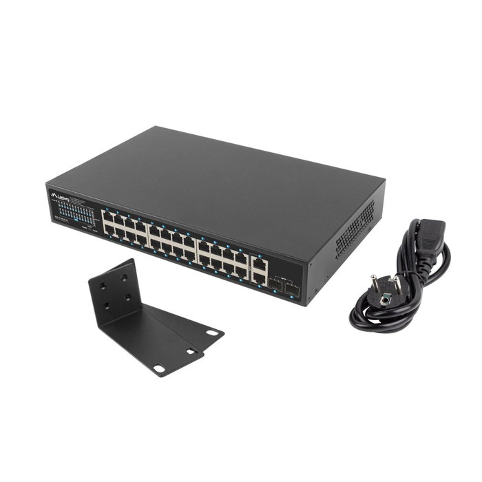 Lanberg RSGE-24P-2GE-2S-360 Switch 24 Puertos PoE+ 360W 2x SFP Lanberg RSGE-24P-2GE-2S-360 Switch 24 Puertos PoE+ 360W 2x SFP