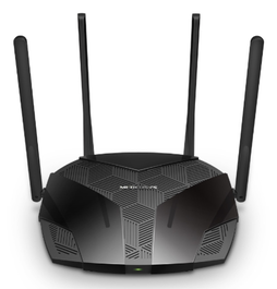 Mercusys MR80X Router Inalámbrico Gigabit Ethernet Doble Banda (2,4 GHz / 5 GHz) Wi-Fi 6 (802.11ax) Negro