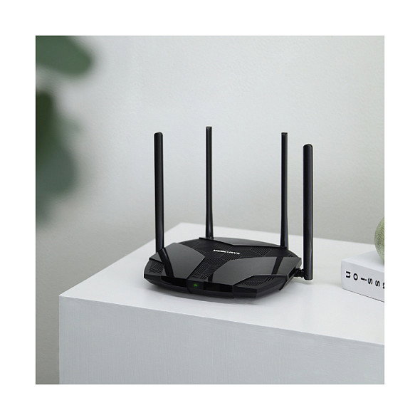 Mercusys MR80X Router Wi-Fi 6 AX3000 Doble Banda Negro