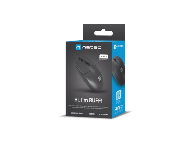 Natec Ruff 2 Ratón Óptico Cable USB Negro 1000 DPI 3 Botones Natec Ruff 2 Ratón Óptico Cable USB Negro 1000 DPI 3 Botones