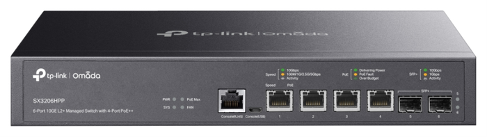 TP-Link Omada SX3206HPP Switch Gestionado L2+ 4x 10G PoE++ y 2x 10G SFP+