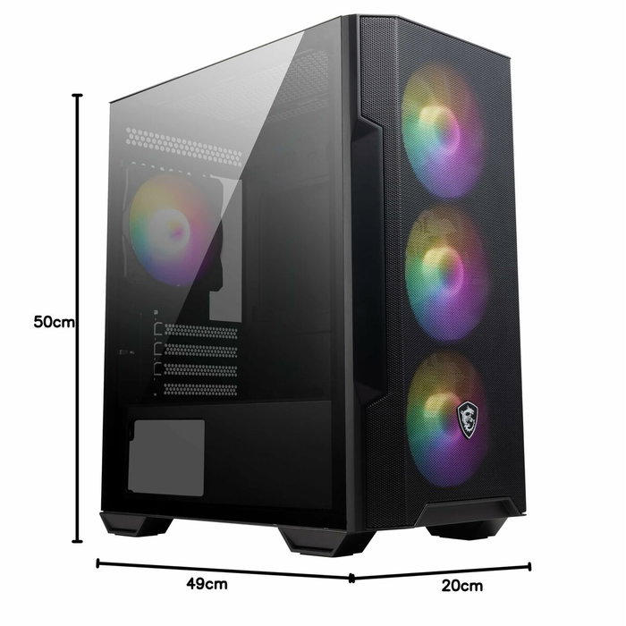 MSI MAG Forge M100R Micro Torre Negro, Transparente