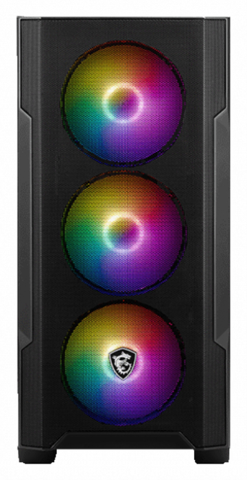 MSI MAG Forge M100R Midi Tower Negro, Transparente para Gaming