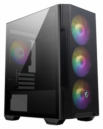 MSI MAG Forge M100R Midi Tower Negro, Transparente para Gaming