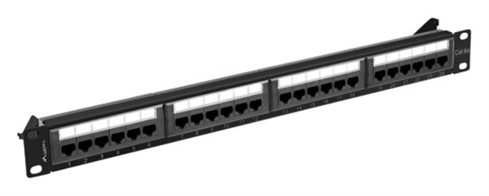 Lanberg Patch Panel 24 Puertos Cat.6A UTP 1U Negro