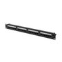 Lanberg PPUA-1024-B Patch Panel 24 Puertos Cat6a 1U Negro Montaje en Bastidor