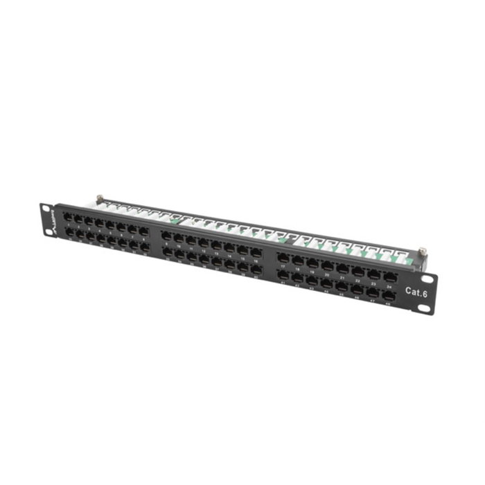 Lanberg PPU6-1048-B Patch Panel 48 Puertos 1U Negro
