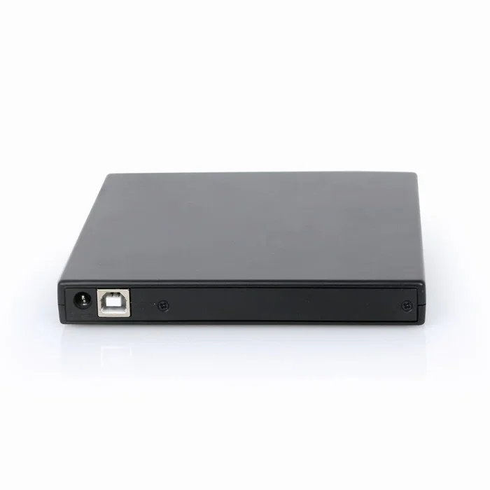Gembird DVD-USB,04 - Unidad de Disco Óptico Externa DVD±RW Negro, Lector/Grabador de CD/DVD, USB 2.0, Velocidad CD 24x/DVD 8x, Compacto, Silencioso, Plug & Play