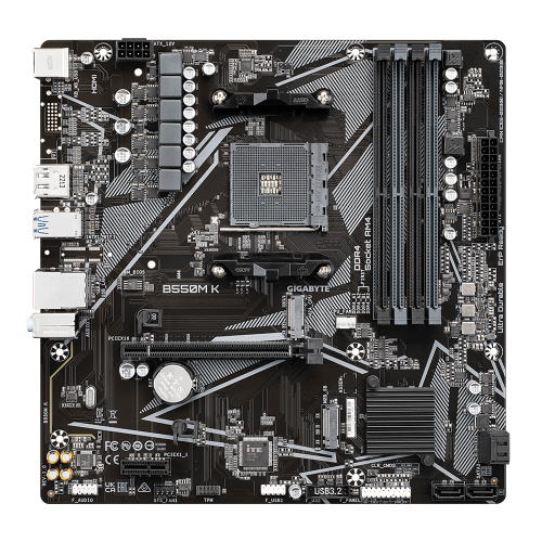 Gigabyte B550M K Micro ATX con Socket AM4 y DDR4