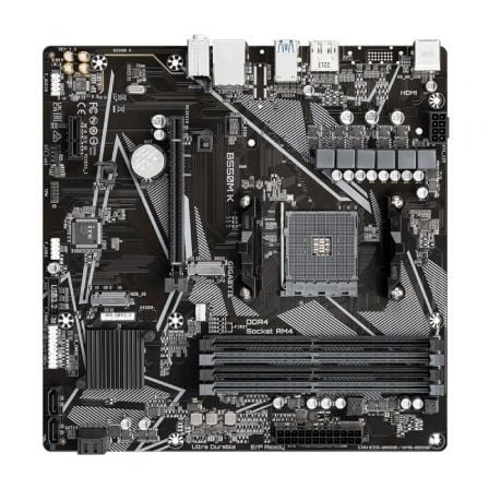 Gigabyte B550M K Placa Base AMD B550 Socket AM4 Micro ATX, DDR4, PCIe 4.0, Dual M.2 NVMe, HDMI, DisplayPort, LAN GbE, Smart Fan 5