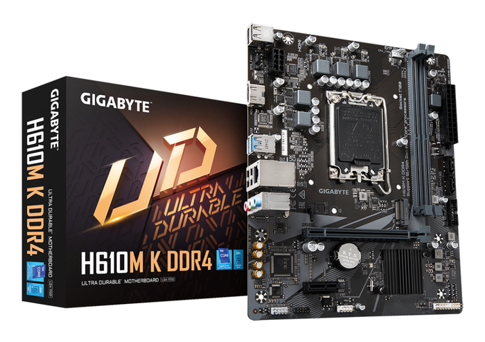 GIGABYTE H610M K DDR4 Placa Base - Compatible Intel 14th Gen CPUs, DDR4, M.2, USB 3.2 Gen 1 GIGABYTE H610M K DDR4 Placa Base - Compatible Intel 14th Gen CPUs, DDR4, M.2, USB 3.2 Gen 1