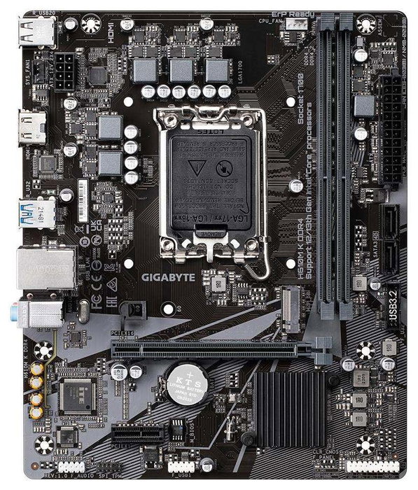 GIGABYTE H610M K DDR4 DDR4 Micro ATX LGA 1700 Intel H610 Express GIGABYTE H610M K DDR4 DDR4 Micro ATX LGA 1700 Intel H610 Express