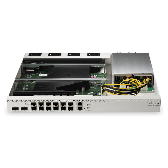 MikroTik CCR2216-1G-12XS-2XQ Router Gigabit Ethernet Plata con 12 Puertos SFP28 y Montaje en Rack