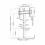 Aisens Soporte de Suelo FT70S-077 con Bandeja DVD para TV de 37-70 pulgadas