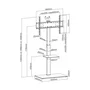 Aisens Soporte de Suelo FT70S-077 con Bandeja DVD para TV de 37-70 pulgadas