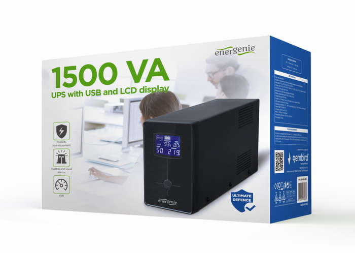 Gembird EG-UPS-034 1,5 kVA 900 W Línea Interactiva Gembird EG-UPS-034 1,5 kVA 900 W Línea Interactiva
