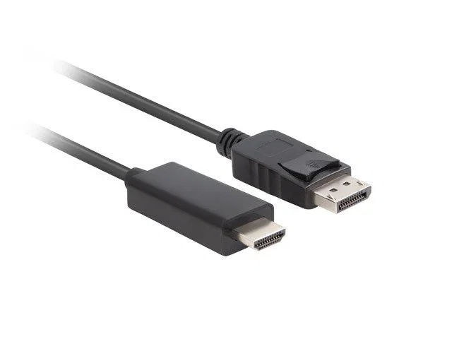 Lanberg CA-DPHD-11CC-0010-BK Adaptador de Cable DisplayPort 1.1 a HDMI Macho-Macho 1m, Negro, Resolución 1080p