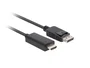 Lanberg CA-DPHD-11CC-0010-BK Adaptador de Cable DisplayPort 1.1 a HDMI Macho-Macho 1m, Negro, Resolución 1080p