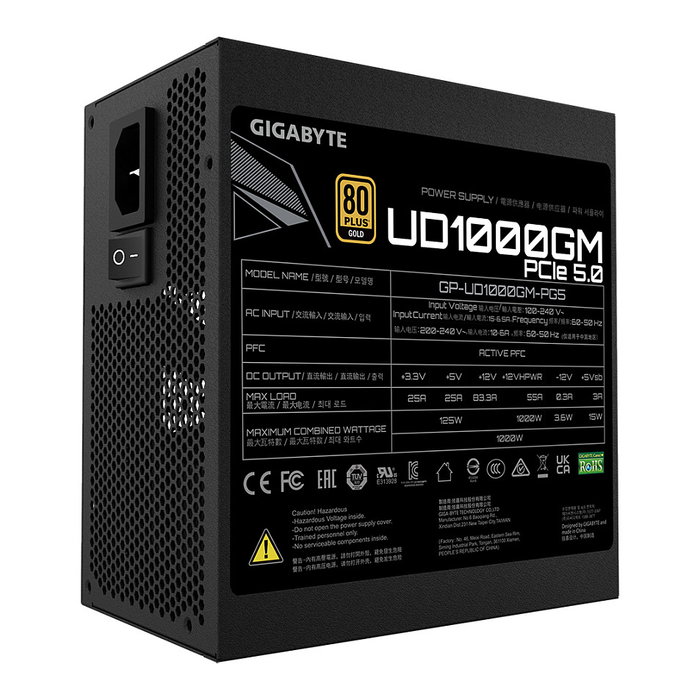 Gigabyte UD1000GM PG5 1000W 80 PLUS Gold Modular