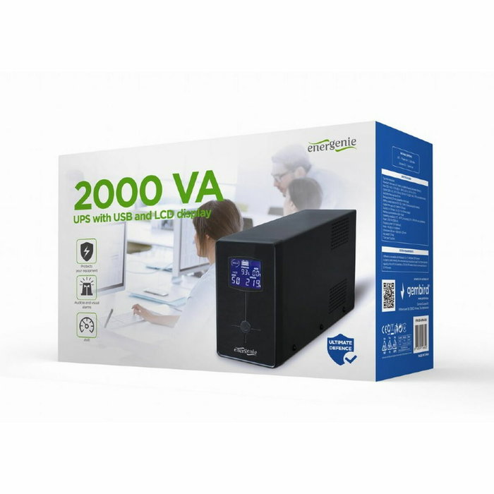 GEMBIRD EG-UPS-035 Sistema de Alimentación Ininterrumpida Línea Interactiva 2 kVA 1200 W 5 Salidas AC