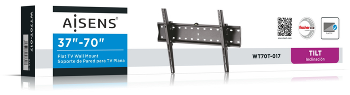 Aisens Soporte de Pared Inclinable WT70T-017 para TV y Monitor de 37-70 pulgadas Aisens Soporte de Pared Inclinable WT70T-017 para TV y Monitor de 37-70 pulgadas