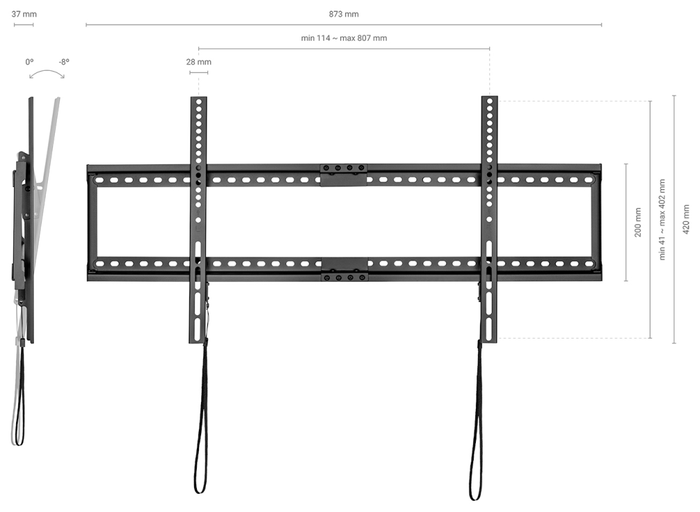Aisens Soporte ECO Inclinable para Monitor/TV 37-90 pulg., 75kg, Negro Aisens Soporte ECO Inclinable para Monitor/TV 37-90 pulg., 75kg, Negro