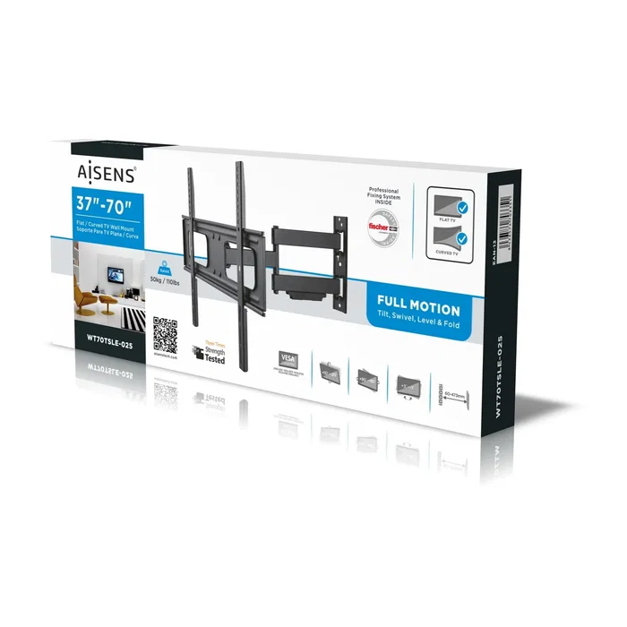 Aisens Soporte de Pared Giratorio e Inclinable WT70TSLE-025 para TV 37-70 pulgadas Aisens Soporte de Pared Giratorio e Inclinable WT70TSLE-025 para TV 37-70 pulgadas