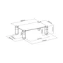 Aisens Soporte Elevador de Cristal MR01C-109 Negro