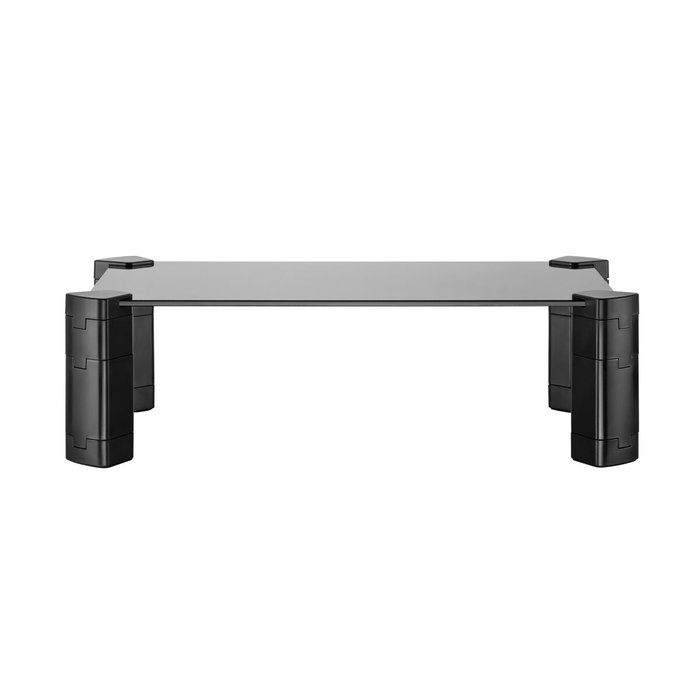 Aisens Soporte Elevador de Cristal Negro para Monitor o Portátil