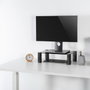 Aisens Soporte Elevador de Cristal Negro para Monitor o Portátil