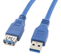 Lanberg Cable Alargador USB 3.0 CA-US3E-10CC-0030-B 3m Azul