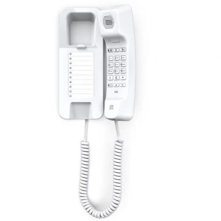 Gigaset S30054-H6539-R602 Teléfono Gigaset Desk 200 Blanco, Montaje en Pared, Alimentación por Línea Telefónica, Teléfono Fijo