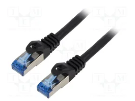 Lanberg Cable de Red Cat6a S/FTP Negro 10 m