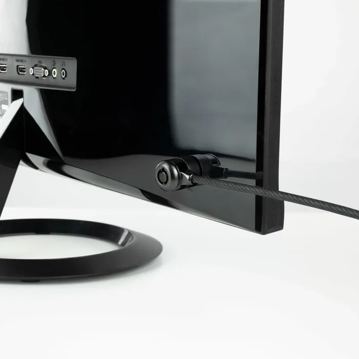 TooQ Cable Antirrobo con Llave TQCLKC0025-G para Portátil, Monitor, TV - Cable Acero 1.5m, Diámetro 4.5mm, Universal Kensington, Incluye 2 Llaves