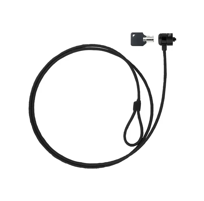 TooQ Cable Antirrobo con Llave TQCLKC0025-G para Portátil, Monitor, TV - Cable Acero 1.5m, Diámetro 4.5mm, Universal Kensington, Incluye 2 Llaves