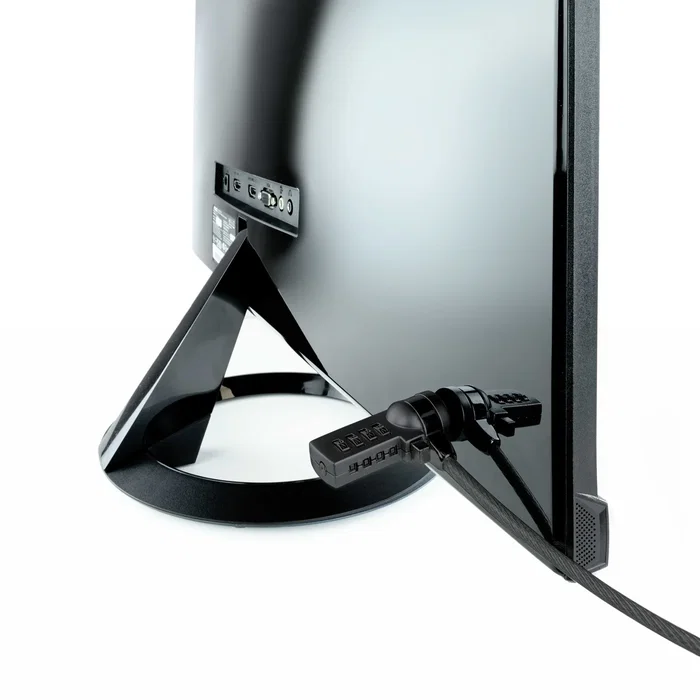 TooQ TQCLKC0015-G Cable Antirrobo con Combinación de 4 Dígitos para Portátil, Monitor o TV, Compatible con Ranura Kensington/Nano, Acero, 1.5 Metros - Gris