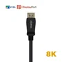 Aisens Cable DisplayPort 1.4 A149-0430 Certificado DP8K, 8K 60Hz HBR3, Hasta 50cm, Conector Macho-Macho, Negro, Retrocompatible 1.2/1.1/1.0, MST, Audio 7.1