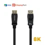 Aisens Cable DisplayPort 1.4 Certificado 8K@60Hz 0.5m Negro