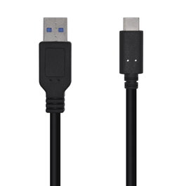 Aisens Cable USB 3.1 Gen2 10 Gbps 3A Tipo C a A Negro 1.5 m, Certificado USB-IF, Transferencia de Datos Rápida, Diseño Reversible