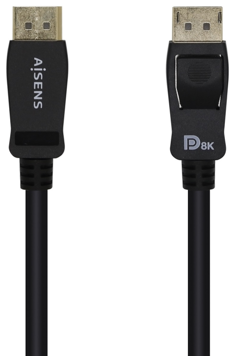 Aisens Cable DisplayPort 1.4 Certificado 8K 60Hz 2m Negro