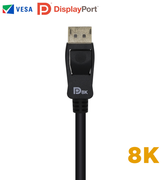 Aisens Cable DisplayPort 1.4 Certificado 8K 60Hz 2m Negro