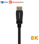 Aisens Cable DisplayPort 1.4 Certificado 8K 60Hz 2m Negro