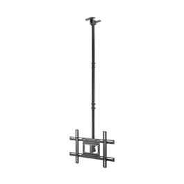 AISENS Soporte de Techo Giratorio, Inclinable y Extensible para Monitor/TV 37-80 Pulgadas, 50kg, Negro (200x200 a 600x400 mm)