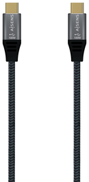 Aisens Cable USB 2.0 Aluminio 5A 100W e-Mark USB-C/M a USB-C/M 1m Gris
